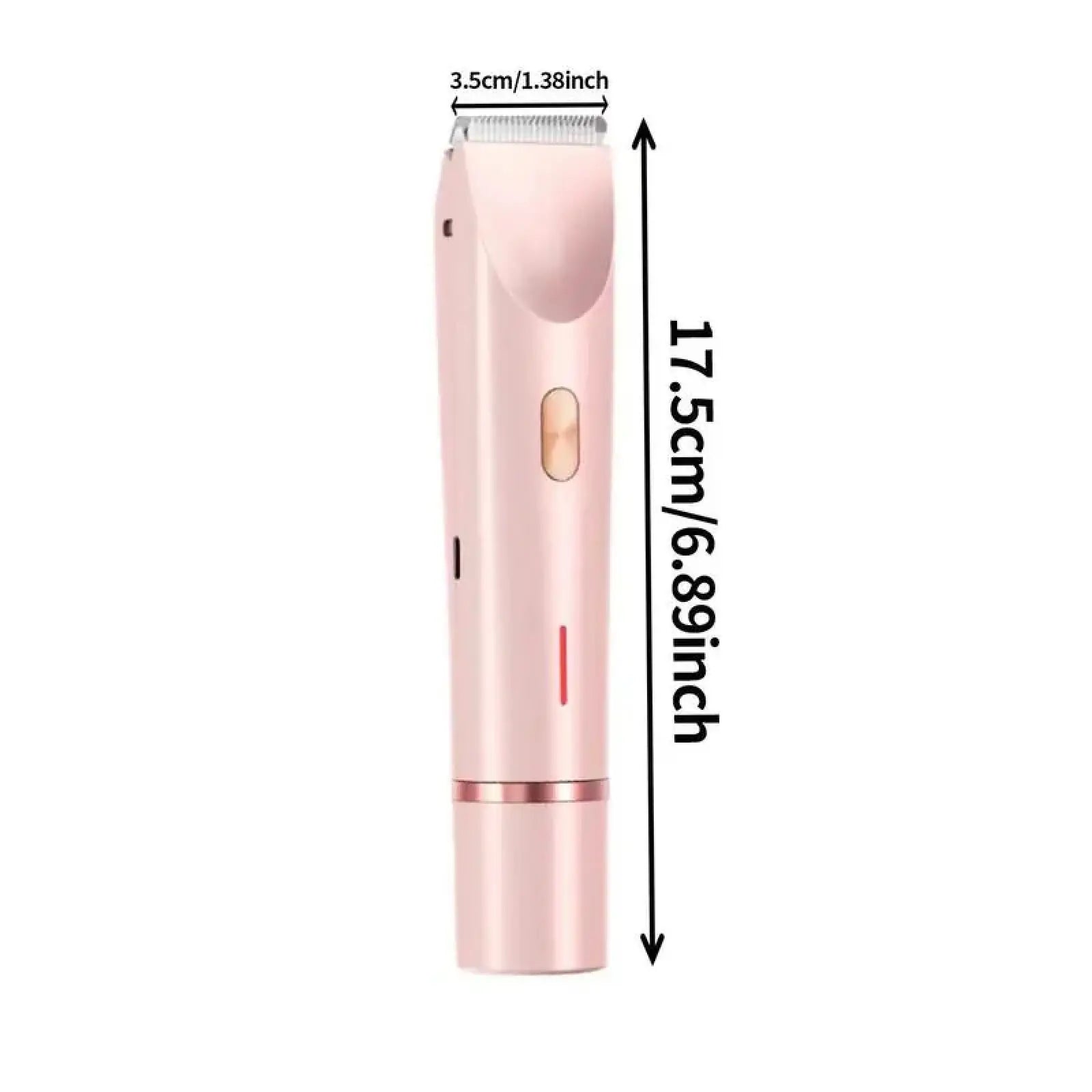 Dual-Function Electric Hair Trimming Tool for Women, Dual Head Design for Facial and Body Grooming, Cordless and Washable for Wet and Dry Use